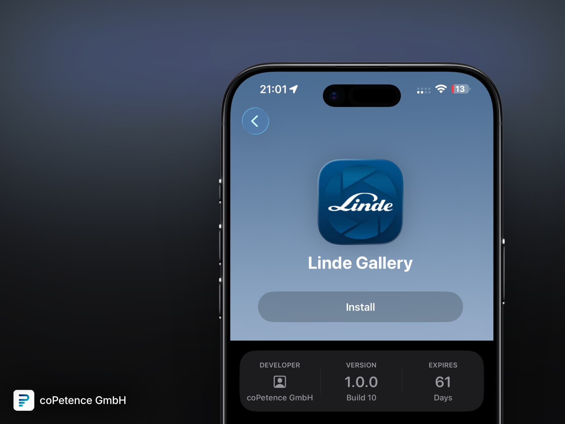 coPetence developed App in TestFlight
